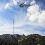 Rettungshubschrauber im Bergeeinsatz