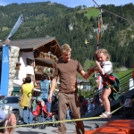 Slackline-Kinder-Parcour - Dank an den Alpenverein Großarl