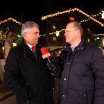 Bernhard Schausberger (ORF) beim interview mit Peter Hettegger (Hotel Edelweiss Großarl, Geschäftsführer der Großarler Bergbahnen)