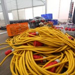Hunderte Meter Kabel sind zu verlegen ...