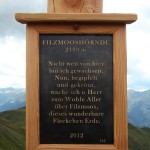 Text am neuen Gipfelkreuz am Filzmooshörndl