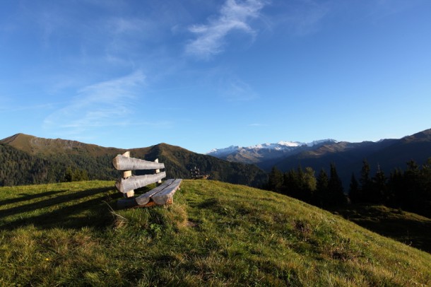 Ein "Logenplatz" nahe der Bichlalm mit Blick in die Hohen Tauern