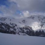 Blick auf die Skischaukelverbindung ins Gasteinertal