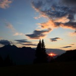 Sonnenuntergang von der Breitenebenalm