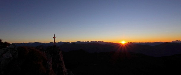 Letzte Sonnenstrahlen am Draugstein