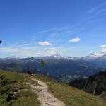 Blick vom Heukareck ins Großarltal und die Hohen Tauern