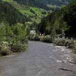 An der Einmündung in die Großarler Ache kam es am Freitag zu Überflutungen