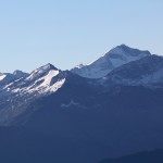 Blick vom Schuhflicker: Keeskogel, rechts darüber mit Schatten die Hochalmspitze