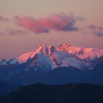 Auf dem Großglockner geht gerade die Sonne auf