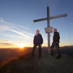 Sonnenaufgang am Vorgipfel des Schuhflickers