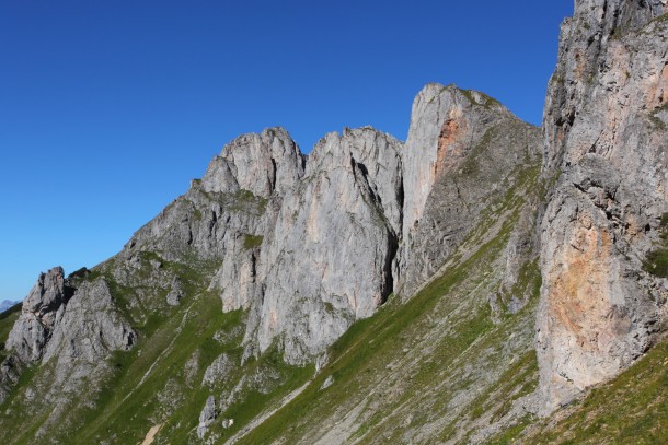 Unsere "Drei Zinnen" - darunter führt der neue Wanderweg entlang