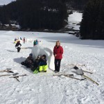 Eisbär mit Lehrerin Andrea Eder