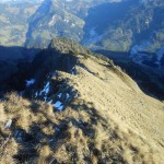 Der Blick von der 3 Meter Schneid zurück - links gehts ins Igltal, rechte Seite Viehhausmahder