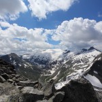 In der Bildmitte der Ankogel, links die Schwarzhörner