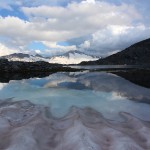 Gletscher/Schneefeld reichen noch direkt bis in den See