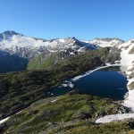 Blick hinab zum Unteren Schwarzhornsee