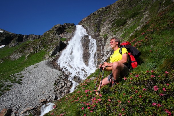 Rast am Fallbach-Wasserfall