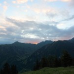 Graue Wolken trüben den Sonnenaufgang