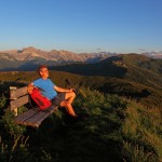 So lässt sich´s aushalten: Rast in der späten Abendsonne an der "Gabel"