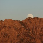 Über Ennskrax und Kraxenkogel geht der Mond g´rad auf