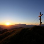 Sonnenuntergang an der "Gabel" (Kitzstein, 2.037 m) II