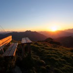 Sonnenuntergang an der "Gabel" (Kitzstein, 2.037 m) III