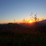Sonnenuntergang an der "Gabel" (Kitzstein, 2.037 m) IV