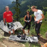 Testlauf der Flugdrohne mit der Kamera