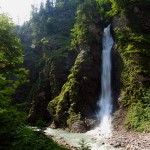 Ganz hinten am Ende des begehbaren Teiles der Klamm der Schleier-Wasserfall