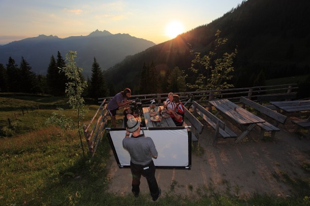 Foto-Shooting & Dreharbeiten bei der Karseggalm 