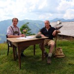 Michael mit Jungbauer/ Senner Sepp auf der Bichlalm