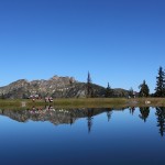 Blick vom Spiegelsee zum Schuhflicker