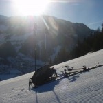 Die Sonne schiebt sich hervor, 360° rundherum perfekte Pisten