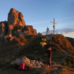 Sonnenaufgang am Vorgipfel des Schuhflickers