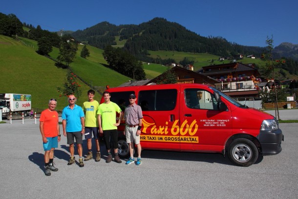 Kurz vor der Abfahrt mit dem Wanderbus