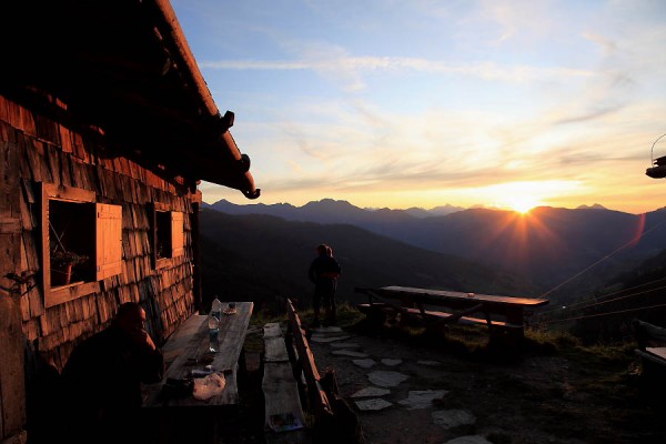 Sonnenuntergang auf der Weißalm Sonnenuntergang auf der Weißalm