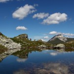 Plötzlich tauchen unerwartet 2 Wanderer auf - schnell den Auslöser gedrückt