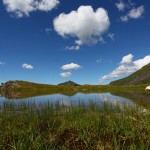 Kleiner Standortwechsel - der Klingspitz (Bildmitte) spiegelt sich im See