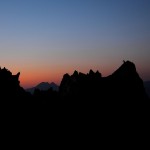 Blick zurück am Weg zum Schuhflicker. Einer ist schon auf der Arlspitze.