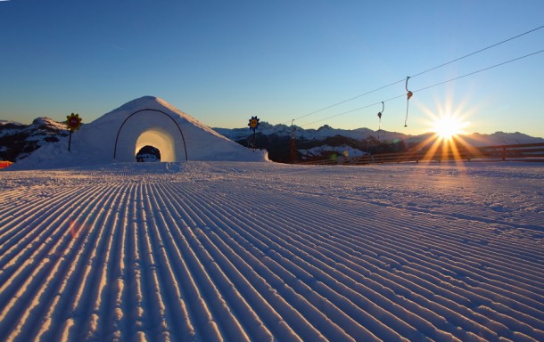 Sonnenaufgang am Kinderparcours