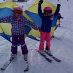 Skifahren mit dem Schneesegel