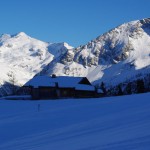 Abfahrt vorbei an der Modereggalm