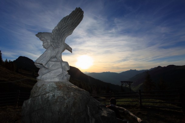Sonnenuntergangs-Impression bei der Loosbühelalm