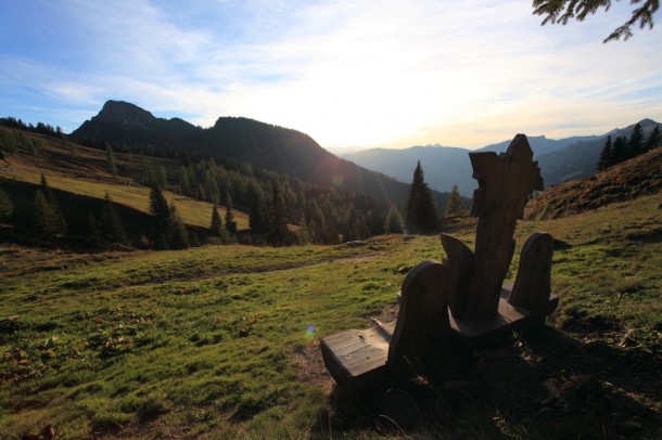 Almenweg-Bank bei der Loosbühelalm