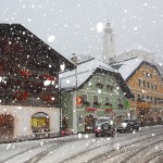 Dicke Flocken - heute morgen am Marktplatz