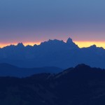 Zwischen Bischofsmütze und Wolkendecke ein schmaler Lichtblick ...