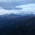 Blick zu Keeskogel und Tischlerkarspitz, davor die zahlreichen westlichen Seitentäler des Großarltales