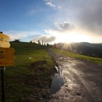 Über dem Fulseck kommt nochmals kurz die Sonne hervor