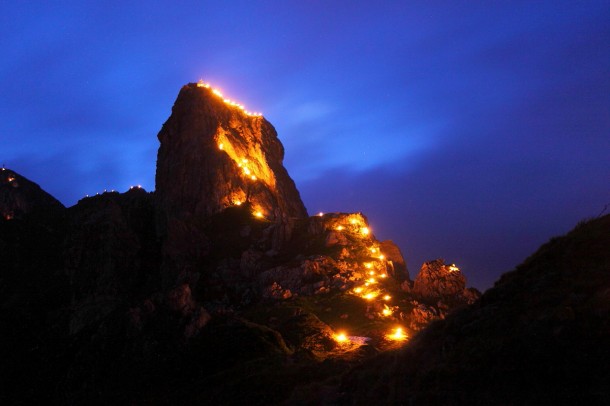 Berge in Flammen