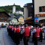 Einzug der Trachtenmusikkapelle Großarl in den Marktplatz